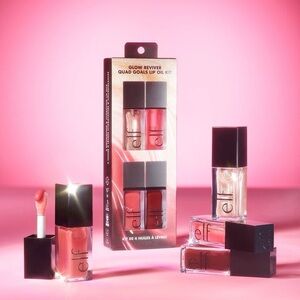 ELF Glow Reviver Lip Oil Set - Red and Pink